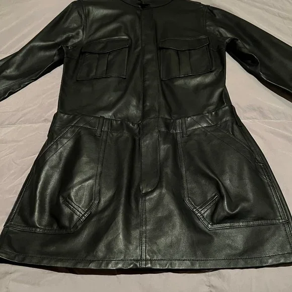 Frame Leather Cargo Dress - Black Frame Leather Cargo Dress - Black